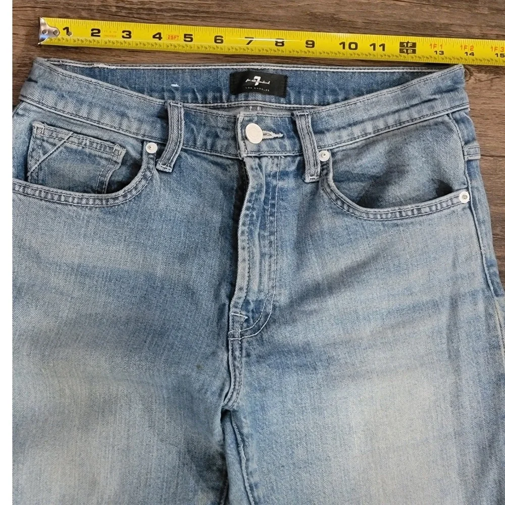 7 For All Mankind High Rise Straight Leg Light Wash Denim Jeans‎ Womens 29